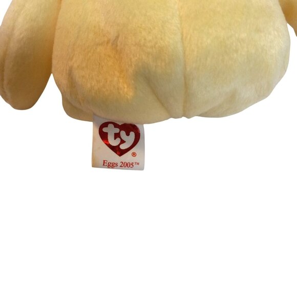 Ty Beanie Babies Bear Eggs 2005 Yellow Plush Easter Embroidered Egg Design NEW - Picture 6 of 6